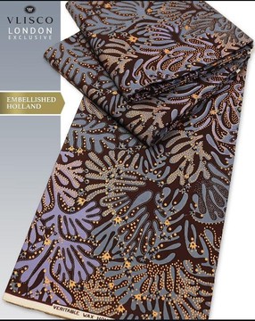 Original VLISCO London Exclusive Embellished Holland/ Vlisco wax/ Holland
