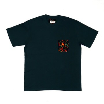 TEE SHIRT UNISEXE VERT FONCE - POCHE WAX "EKANG"