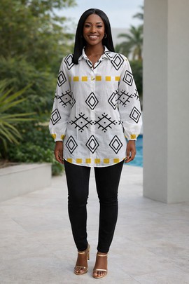 The Egyptian Eye Nala Spirit Shirt Dress – Bold, fearless elegance
