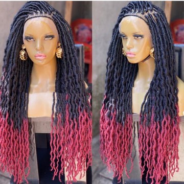 Locs wig wine ombre