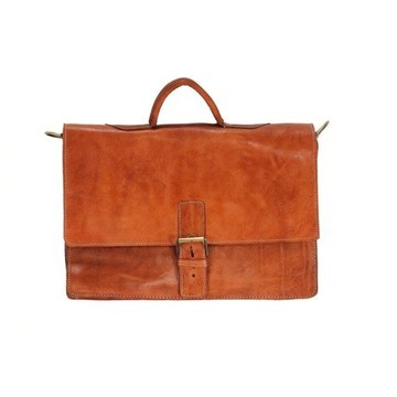 100% handmade genuine leather business briefcase.