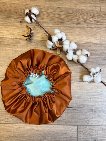 Bonnet de nuit réversible en soie