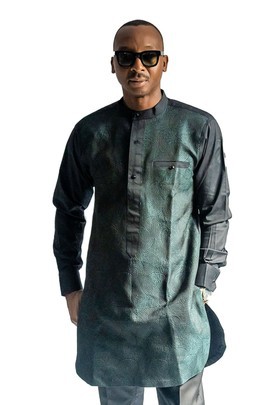 Half Collar Dress Shirt, African Men Shirt, African Clothing, Wandizi Shirt