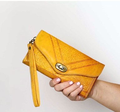 handmade real leather wallet
