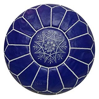 Poufs en cuir véritable confortable finition haute gamme