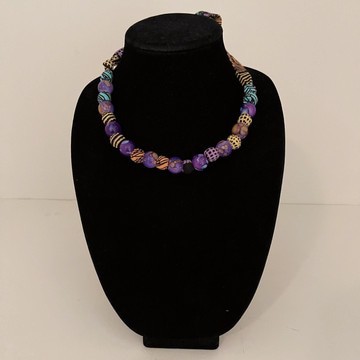 African Print Ankara Handmade Layered Necklace, Earring, and Bracelet Jewelry Set