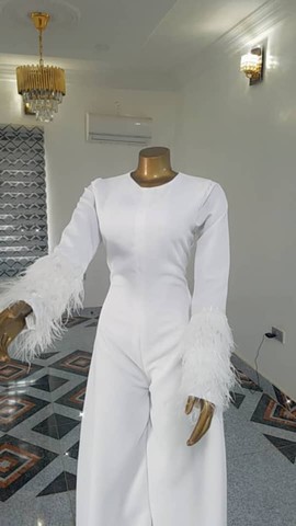 Simple wedding jumpsuit