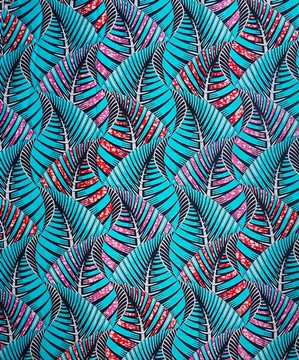 COUPON FABRIC WAX AFRICAN WEDDING FLOWER PATTERN