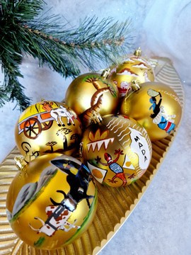 6 Boules de Noël / décoration  de Noël/collection NOËL ARTISANAL/ Madagascar