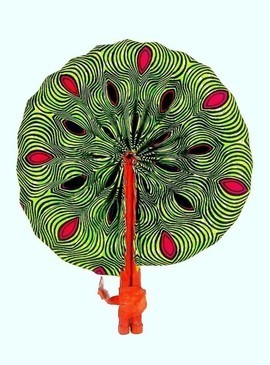 Leather and wax fan BOUDARI