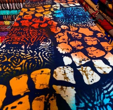 Africa print fabric, Adire Fabrics (6 yards)