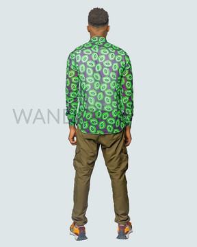 Green Shirt, African mens shirt