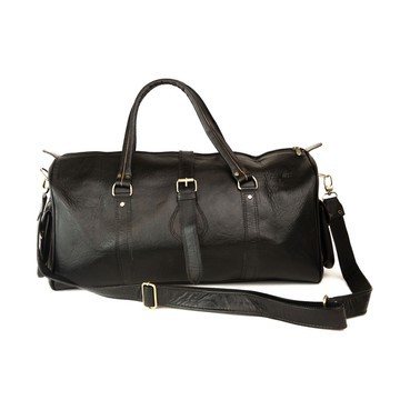 Handmade genuine leather travel bag with shoe compartment - Large weekend bag