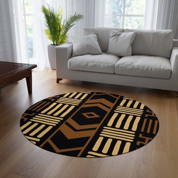 Living Room Round Rug African Ethnic Carpet (LARGER SIZES AVAILABLE)