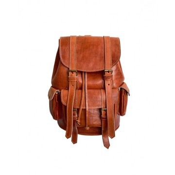 100% handmade high quality genuine leather backpack.