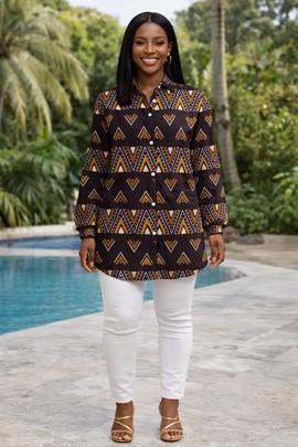 The Bogolan Legacy Pattern Shirt Dress – Prints with memory