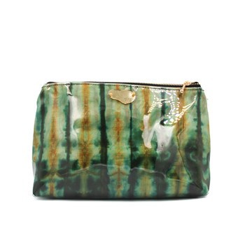Toiletry Travel Bag - Waterproof Cosmetic Bags &amp; Essentials Bag - Green Tiger | Medium