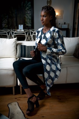 Ifé jacket (black and white)