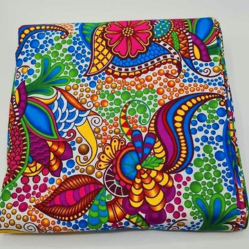 African Wax fabrics 100% cotton 50 cm "floral"
