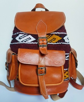 Handmade real natural leather satchel