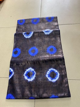 African Adire Eleko/ Indigo/ Adire Alarodudu Fabric