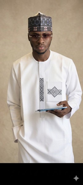 Men's Long Kaftan Jalabiya in Crisp White