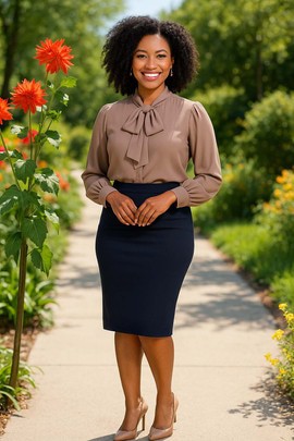 Navy Blue Pencil Skirt Midi – Classic Elegance