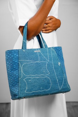 Sac cabas jean et Kanvô