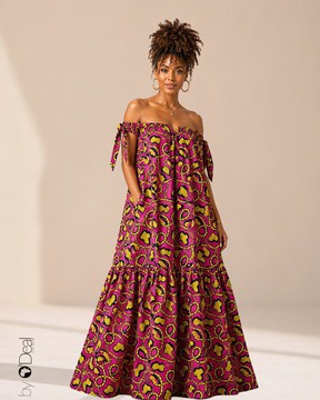 Robe longue épaules dénudées