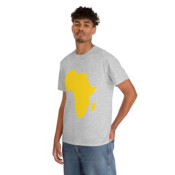 Men’s Grey Africa Style T-Shirt | Afro Inspired African Map Graphic Tee | Cultural Streetwear