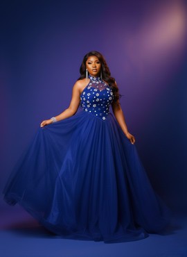 Royal Illusion Halter Ballgown