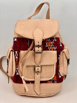 Genuine leather backpack