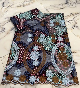 Embroidery Grand Glitter Super wax Vlisco/ Ankara Print