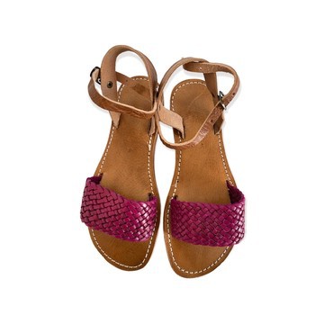 Sandale en cuir véritable haute qualité fait main mode femme
