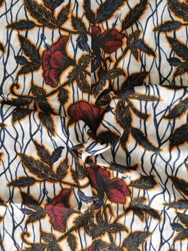 tissu wax africain fluide satin fabric