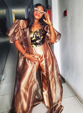 Luxury Woman Two-Piece Jumpsuit and Kimono Set for Weddings/Special occasions