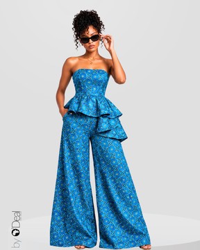 Gorgeous wide-leg pants and bustier top set