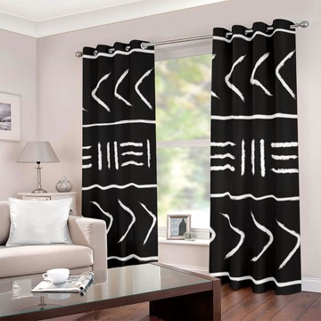 Cultural Unique Bath Mat White and Black Bathroom Rug (LARGER SIZES AVAILABLE)
