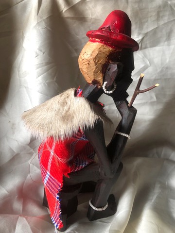 Wooden african old man/ antique home decor curving