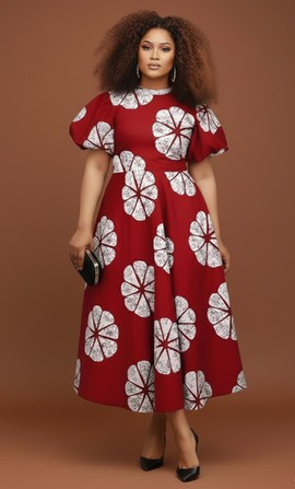 Robe longue à imprimé Ankara – Robe africaine faite main pour femme