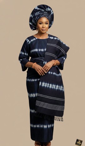 Indigo Batik Iro and Buba Set