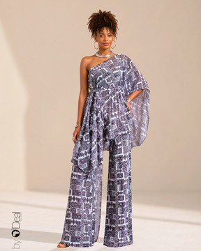 Beautiful wide pants set and matching tunic