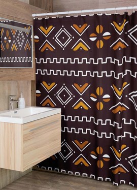 Cultural Unique Bath Mat White and Black Bathroom Rug (LARGER SIZES AVAILABLE)