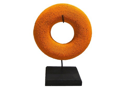 Cameroon Orange Beaded Tikar Bracelet / Home Decor