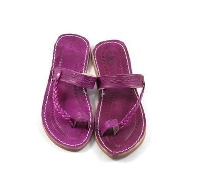 Grande Vente! Tongs été en cuir artisanale avec motifs brodés à main