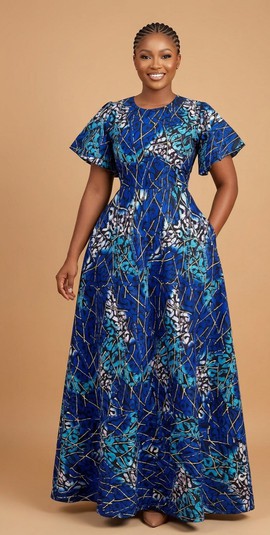 Ankara Maxi Gown|Wedding guest attire|Maternity styling