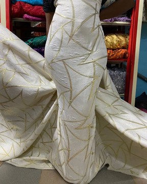 Damask , brocade , fabric for suit (5 yards )