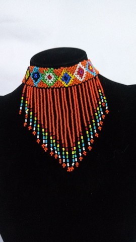African beaded Choker necklace, African beaded choker, Zulu choker necklace