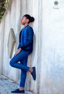 Kid's blue Kanvô bomber