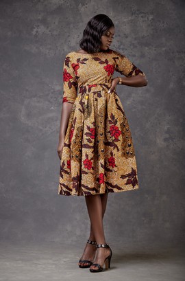 Midi wax dress like a duchess
